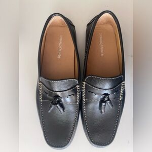 Donald J. Pliner Black Leather Tassel Loafers